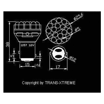 Xtreme LED STOP/POSITION 24xLED ДВОЙНОЕ ВОЛОКОННОЕ P21/5W