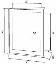 БЕЛАЯ МЕТАЛЛИЧЕСКАЯ ПРОВЕРЬТЕ ДВЕРЬ 60x80 КРЫШКА