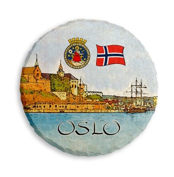 Magnes na lodówkę kamień OSLO NORWEGIA 332 M