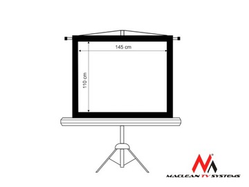 ПОЛУАВТОМАТИЧЕСКИЙ ПРОЕКЦИОННЫЙ ЭКРАН Maclean Штатив 145x110