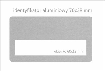 A.B.Promo IDENTYFIKATOR 38X70mm z okienkiem 25 szt