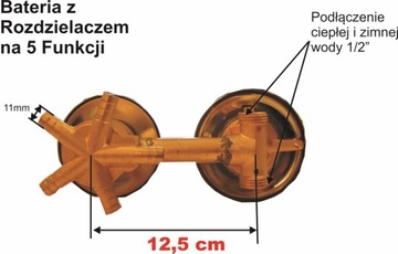 BATERIA 12,5cm PRZEŁĄCZNIK 5 FUNKCJI KABINY PANELE