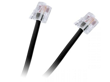 KABEL PRZEWÓD TEL. MODEM 2M RJ11 6P4C CZARNY 2356