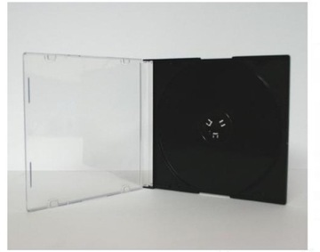 PUDEŁKA NA 1 CD/DVD SLIM 5MM 100 SZTUK CZARNE BOX