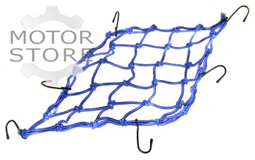 SIATKA BAGAŻOWA MOTOCYKL ATV 30x30cm NIEBIESKA