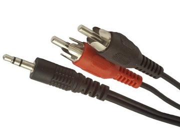 Kabel KOMPUTER - WIEŻA jack 3,5 -2xRCA 3m (0455)