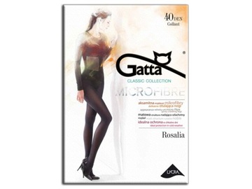 RAJSTOPY grube Gatta ROSALIA 40 DEN 5-XL czarne