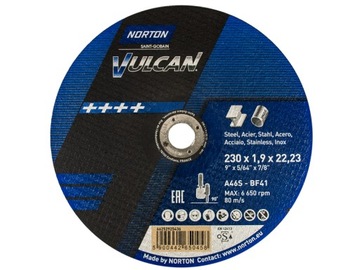 Tarcza do metalu 230x1,9 METAL INOX VULCAN NORTON