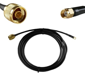 Готовый антенный соединительный кабель RP-SMAm/Nm длиной 15 м.