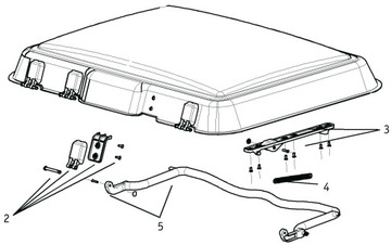 Петля для оконной крышки 700x500 Midi Heki Dometic