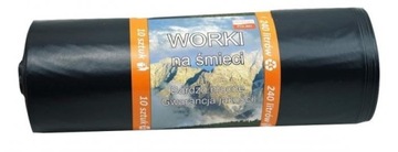 WORKI NA ŚMIECI 240L SUPER MOCNE 10szt PRODUKT PL