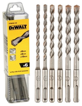 Wiertła do betonu SDSplus 6cz 6/8/10x 160mm DeWALT