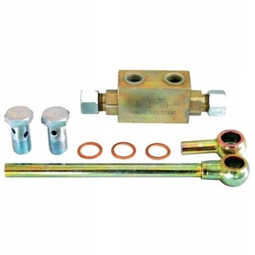 Zawór hydrauliczny blok siłownika 3/8 cala