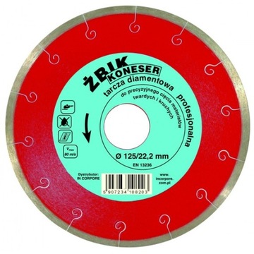 TARCZA DIAMENTOWA DO GRESU ŻBIK KONESER 125MM