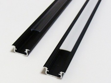 фото ориг. №2, Profile to plume led backlight anodized black type b 2m