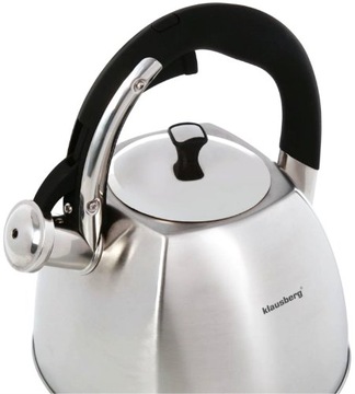 фото ориг. №11, 2 x kettle steel whistle 3l. inductions gas klausberg
