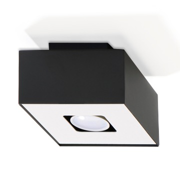 LAMPA SUFITOWA PLAFON SANO 1 BIAŁY/CZARNY DO KORYTARZA NOWOCZESNY DESIGN