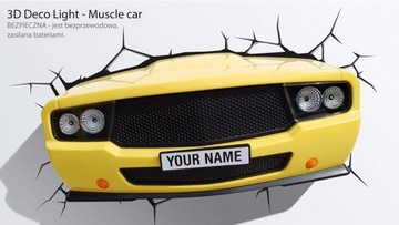 Ночник Автомобиль Капот Muscle Car 3D лампа