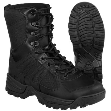 BUTY TAKTYCZNE WOJSKOWE OCHRONA SECURITY MIL-TEC Combat Gen.II Czarne 45