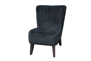 Fotel Czarny Nowy Welur Plusz Sofa Różne Kolory