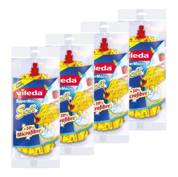 Vileda Wkład do mopa paskowego Mocio Soft 4 sztuki