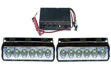Zestaw Lampa LED Miga Stroboskop KOGUT 12V 24V MOC
