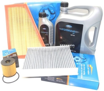 ZESTAW 3 x FILTR + ORYGINALNY olej FORD S-MAX 2.0 TDCi Motorcraft