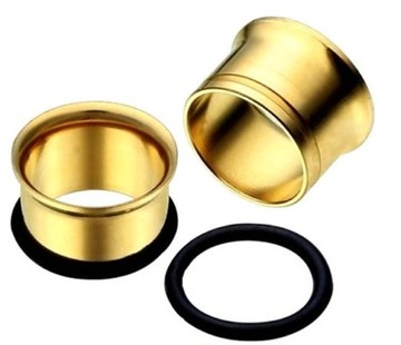 TUNELE-PLUGI-STAL CHIRURGICZNA-14 mm TUNEL ZŁOTY