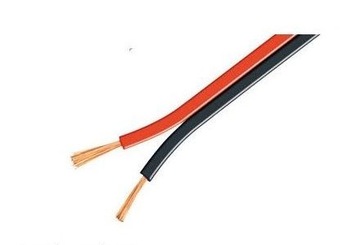 Kabel przewód głośnikowy CCA 2 x 2,5mm czarno - czerwony 1m. / 100cm