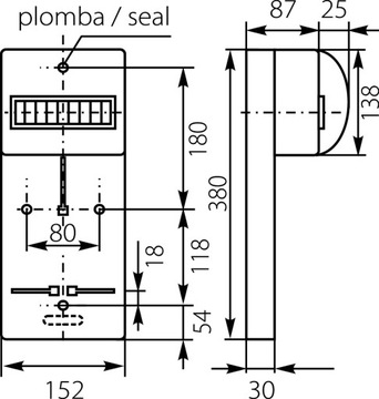 ПЛАТА СЧЕТЧИКА СЧЕТЧИК 1F РАСПРЕДЕЛИТЕЛЬНОЕ УСТРОЙСТВО 7M N+PE