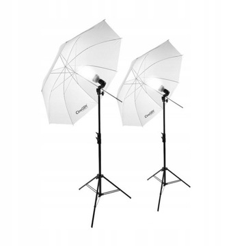 Domowe studio FOTO ZESTAW 2x400W + PARASOLKI