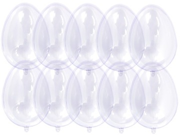 10szt. Jajo jaja jajko plastikowe akrylowe 9x6cm