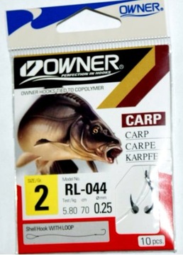 Przypon Karpiowy OWNER hak 2 żyłka 0,25mm