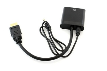 Adapter SAVIO CL-23/B (HDMI M - D-Sub (VGA) F; 0,2
