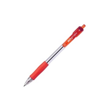 DŁUGOPIS RYSTOR CZERWONY 0.7mm automatyczny WODOODPORNY NIEBLAKNĄCY Miękki