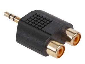 Wtyk mały JACK 3,5 stere/ 2 gn RCA cinch GOLD(0820