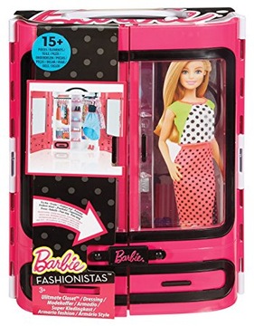 Barbie Modna Szafa Walizka Fashionistas DMT57