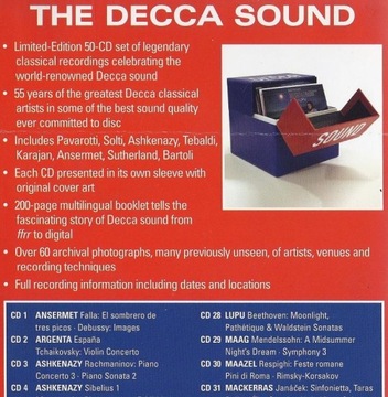 ^ The Decca Sound PAVAROTTI SOLTI BARTOLI 50xCD