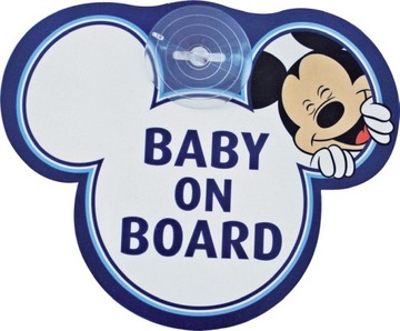 DZIECKO W AUCIE BABY ON BOARD MIKI myszka Mickey