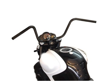 Kierownica motocyklowa czarna Chopper Cruiser 22mm