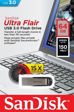Pendrive szybki dysk Sandisk 64GB USB 3.0 150MB/s