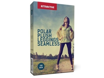 LEGGINSY 180 DEN POLAR PLUSH BEZSZWOWE CIEPŁE M/L