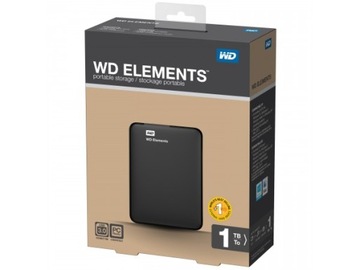 Внешний ДИСК WD ELEMENTS 1 ТБ черный