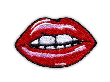 Naszywka - SEXY Red Lips - czerwone USTA haft 5 cm