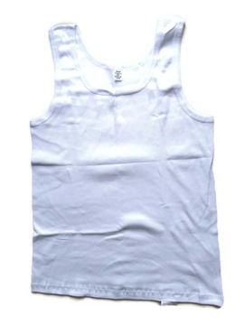 Podkoszulka koszulka męska bawełniana biała na ramiączkach prążka M