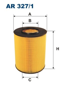 FILTR VZDUCHU FILTRON AR327/1 TŘÍDA A W168 414