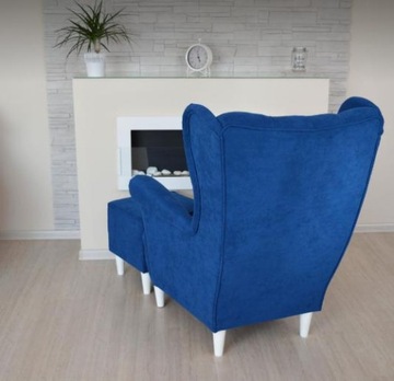 FOTEL USZAK CHESTERFIELD GRANATOWY