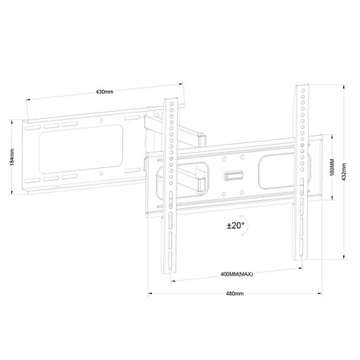 741 UCHWYT WIESZAK TV LCD LED PLAZMA