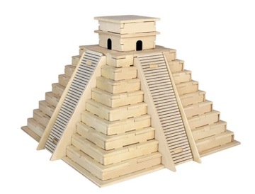 PUZZLE DREWNIANE 3D PIRAMIDA INKÓW MEKSYK