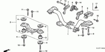 Tuleja wspornika dyferencjału HONDA CRV HRV mostu